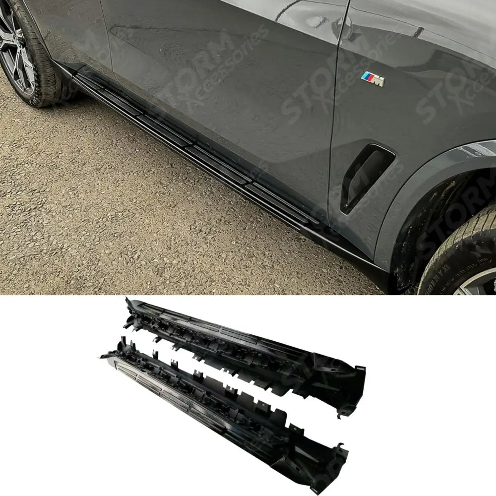 STX Style Running Boards Side Step Pair In Black For Bmw X5 G05 2019 On