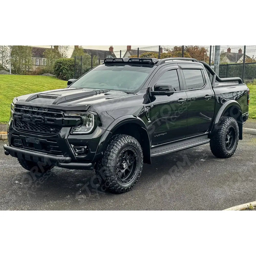 STX Style Running Boards Side Steps Black Edition Pair For Ford Ranger T9 - 2023+