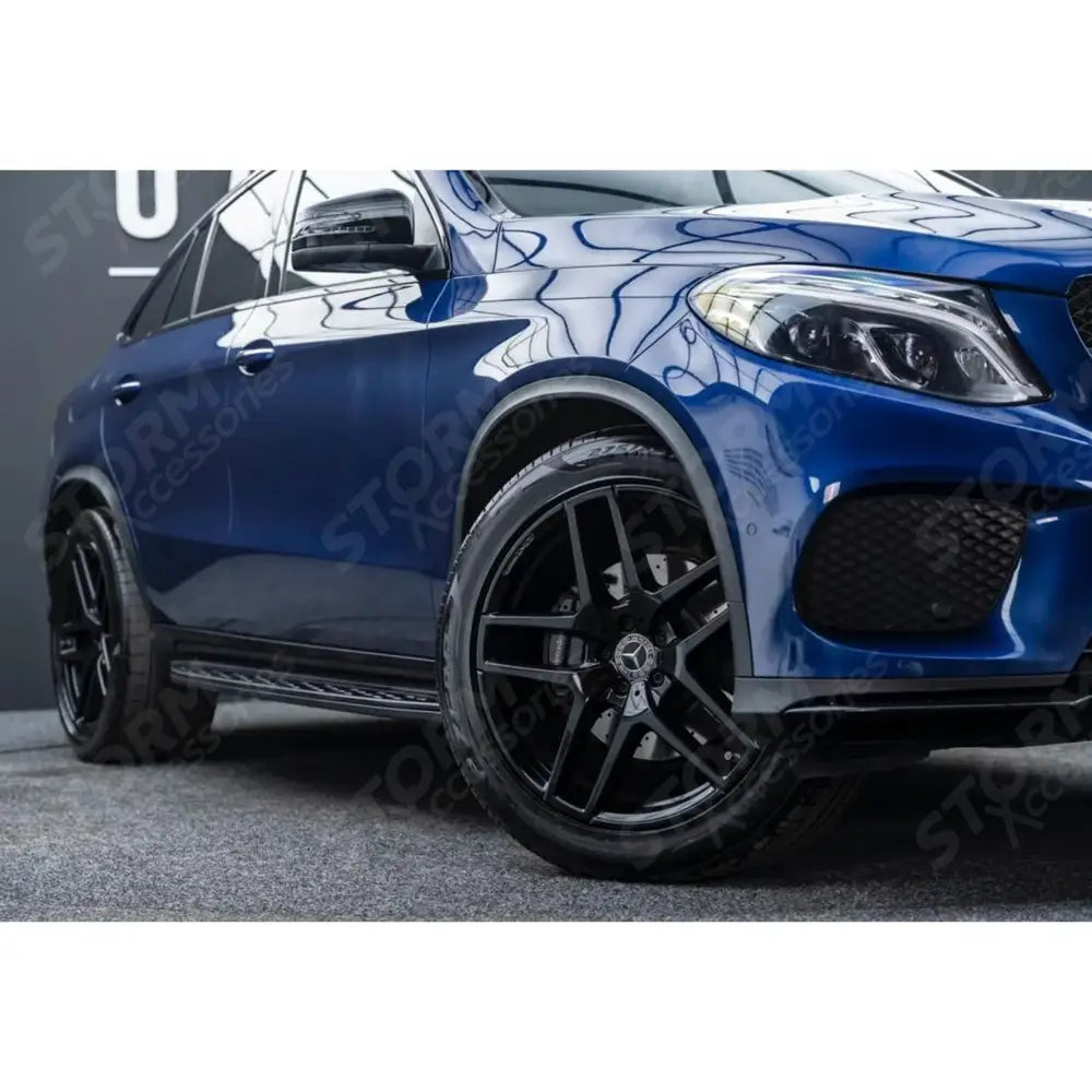 STX Style Running Boards Side Steps In Black Pair For Mercedes Gle Coupe C292 2015-2018