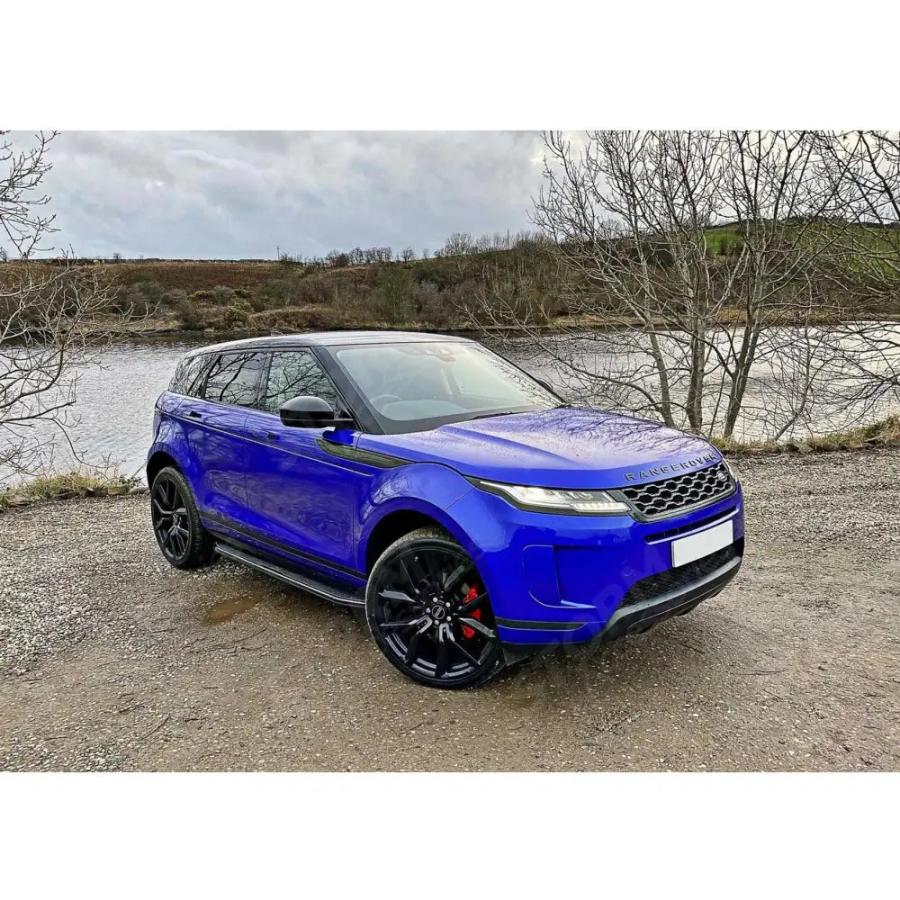 STX Style Running Boards Side Steps In Black Pair For Range Rover Evoque 2018 On