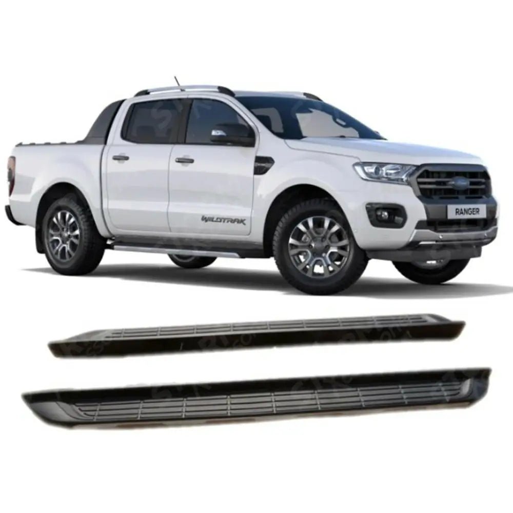 STX Style Running Boards Side Steps Pair For Ford Ranger T6 - 2012-2022