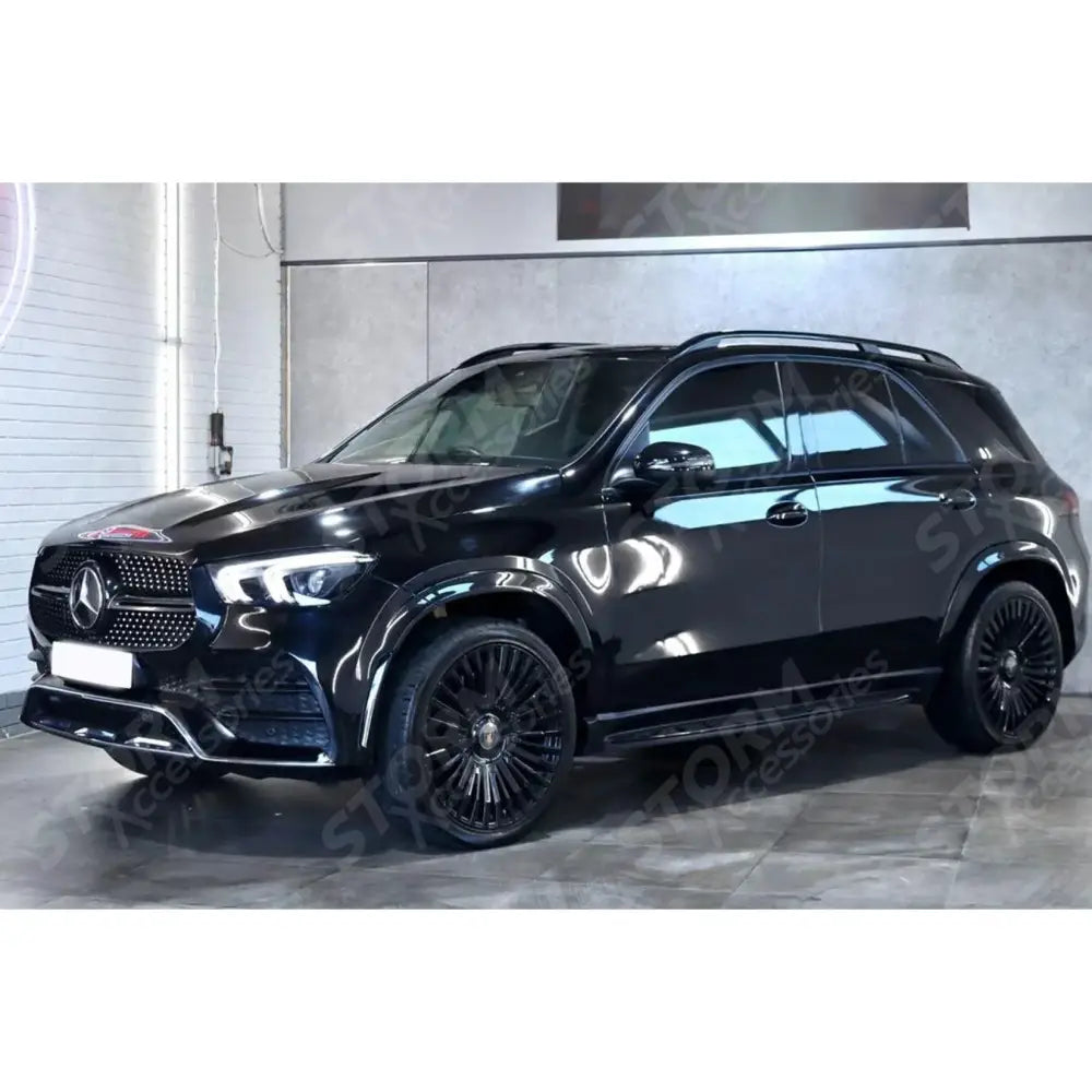 STX Style Running Boards Side Steps Pair In Black For Mercedes Benz Gle W167 2020 On