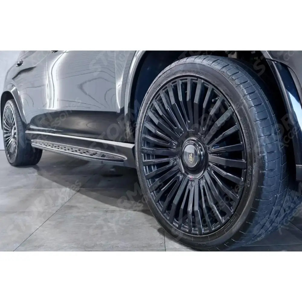 STX Style Running Boards Side Steps Pair In Black For Mercedes Benz Gle W167 2020 On