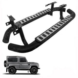 STX Style Running Boards Side Steps Pair Silver For Land Rover Defender 90 2003 - 2020