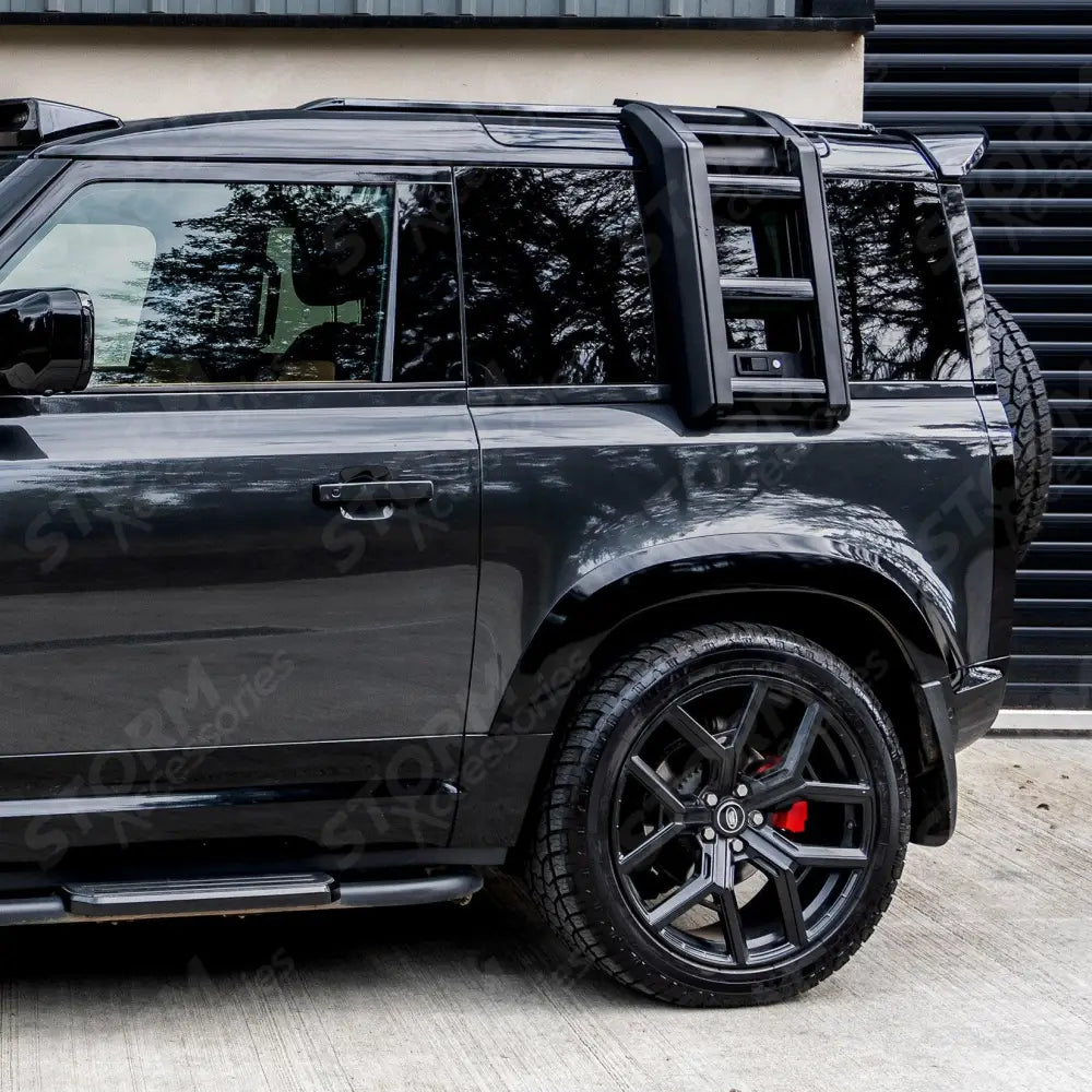 STX Style Side Roof Ladder Gloss Black For Land Rover Defender L663 90 / 110 / 130 2020 On
