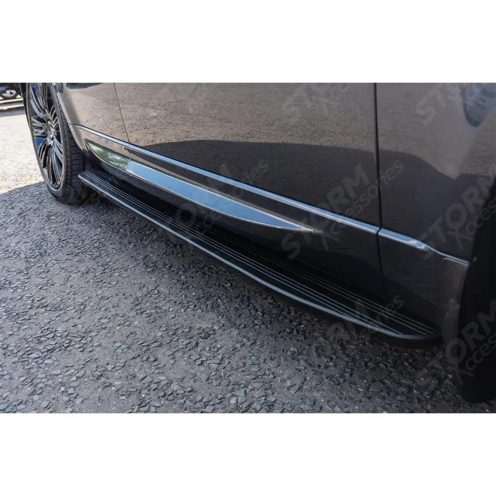 STX Style Side Steps Running Boards Gloss Black Pair For Range Rover Vogue L405 / Sport L494 2013 - 2022