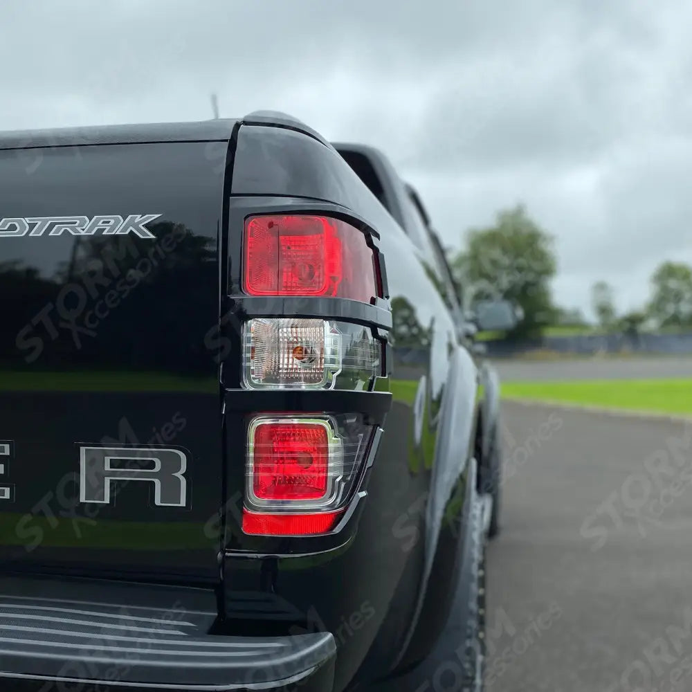 Stx Tail Light Guards Gloss Black Pair For Ford Ranger T6 2012-2022