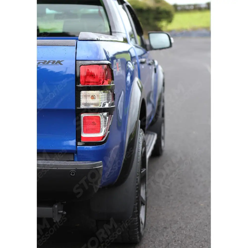 Stx Tail Light Guards Gloss Black Pair For Ford Ranger T6 2012-2022