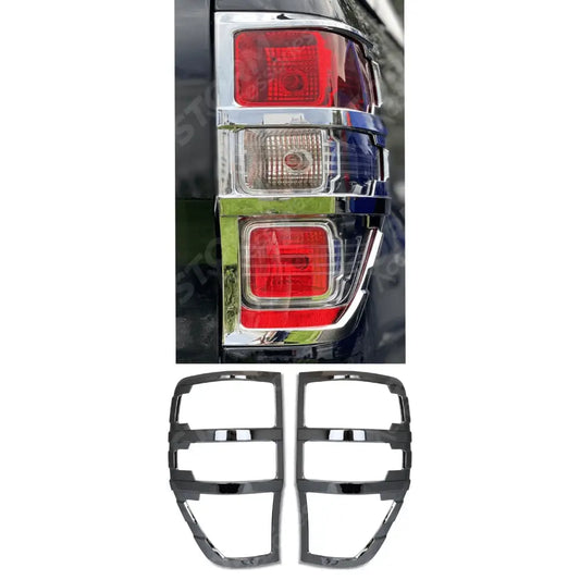 Stx Tail Light Guards Pair Chrome For Ford Ranger T6 - 2012-2022