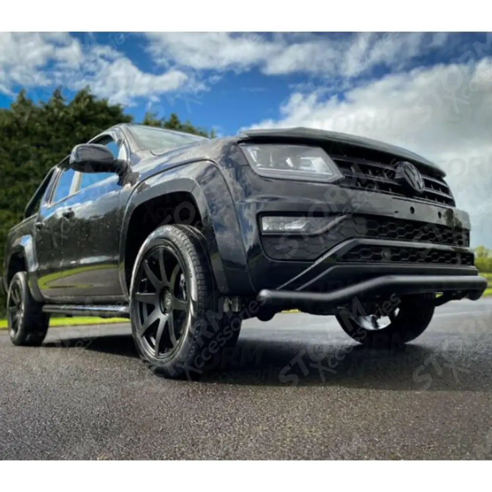 Stx Twisted Spoiler Bar Black 70mm For Vw Amarok V6 2017-2022