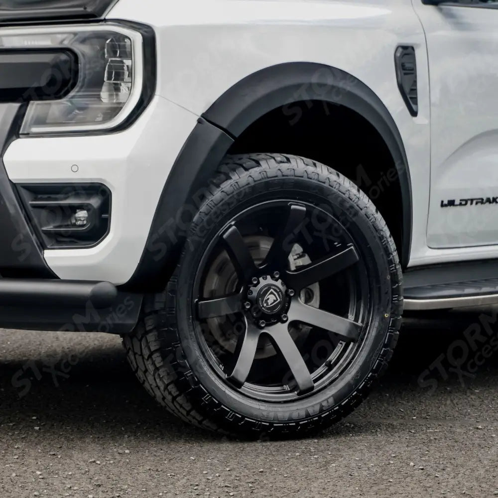 STX V2 Wheel Arch Kit Smooth Look Matt Black Finish 6 PCS For Ford Ranger Wildtrak 2023 On Double Cab