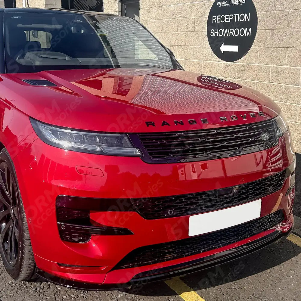 SV Style 3pc Front Splitter Lip In Gloss Black For Range Rover Sport 2023+