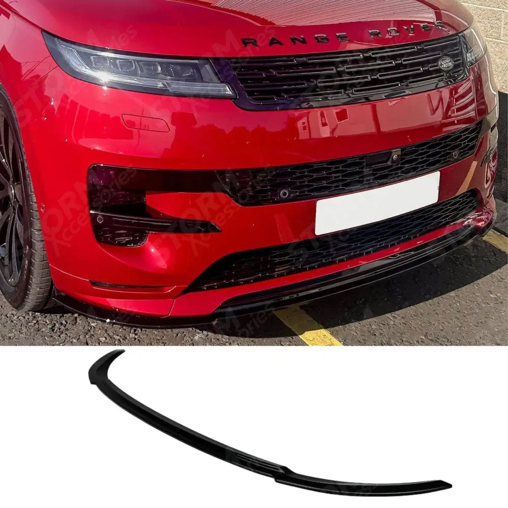 SV Style 3pc Front Splitter Lip In Gloss Black For Range Rover Sport 2023+