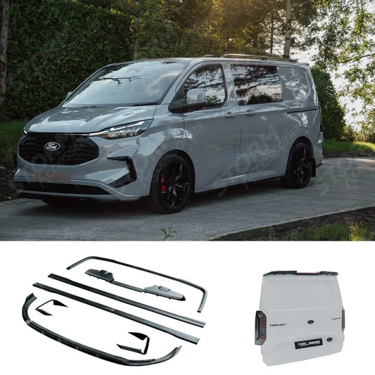 TAILGATE SWB Full Low Line Aero Kit In Gloss Black For Ford Transit Custom MK2 2024 on