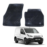 Tailored Fit Rubber Mats- 2pcs Black For Ford Transit Connect 2014 On