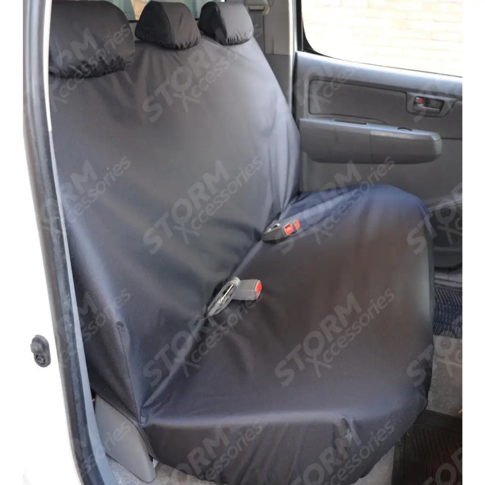 Toyota Hilux 2005-2016 Double Cab Rear Seat Covers - Black