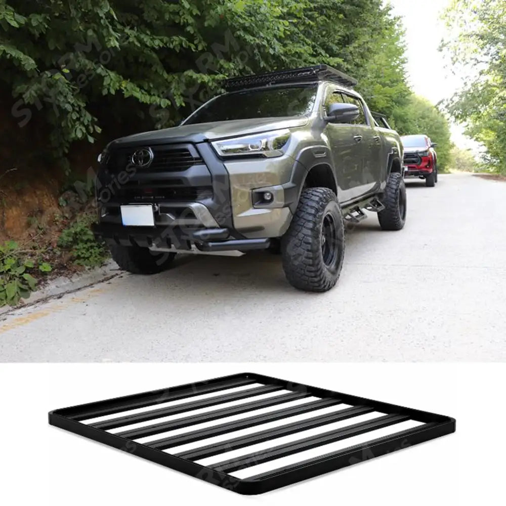 Toyota Hilux 2015+ V2 Roof Rack In Black