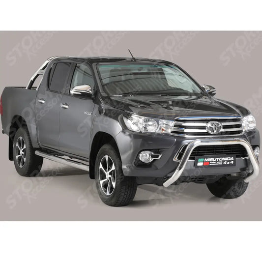 Toyota Hilux 2016-2020 - Misutonida Eu Approved Front A Bar - 76mm - Stainless Finish
