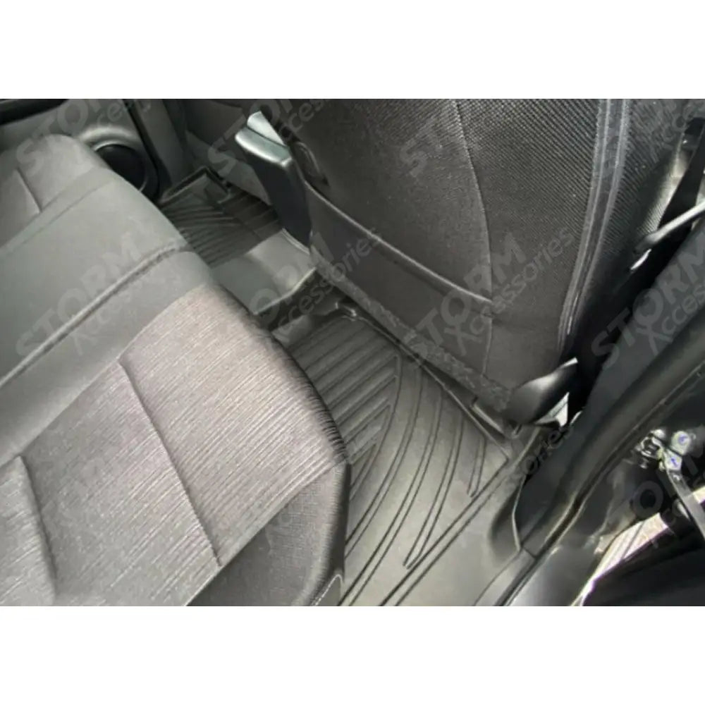 Toyota Hilux 2016 - 2021 Cab 3d Tailored Mud Mats Manual Black - Mudblock