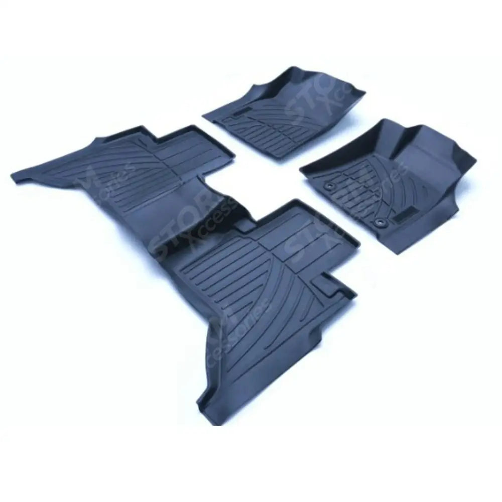 Toyota Hilux 2016 - 2021 Cab 3d Tailored Mud Mats Manual Black - Mudblock