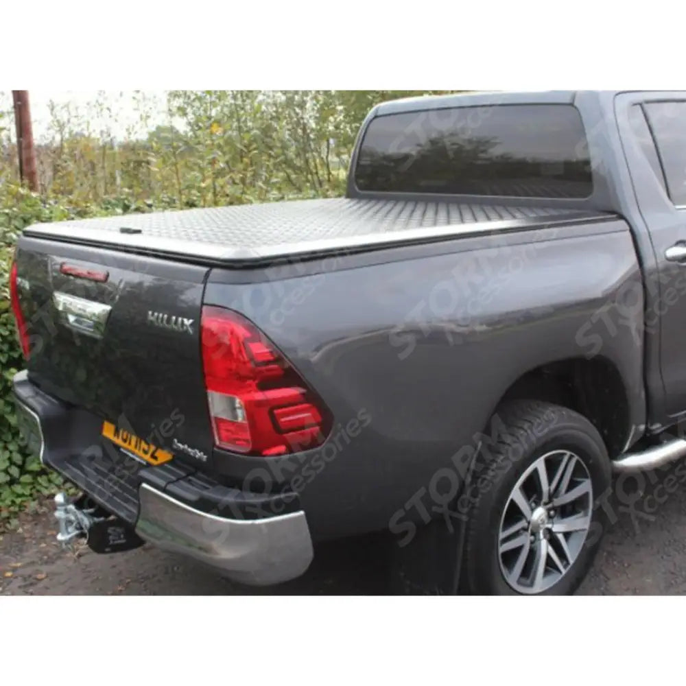 Toyota Hilux 2016 On - Double Cab Egr Aluminium Tonneau Cover - Black Finish
