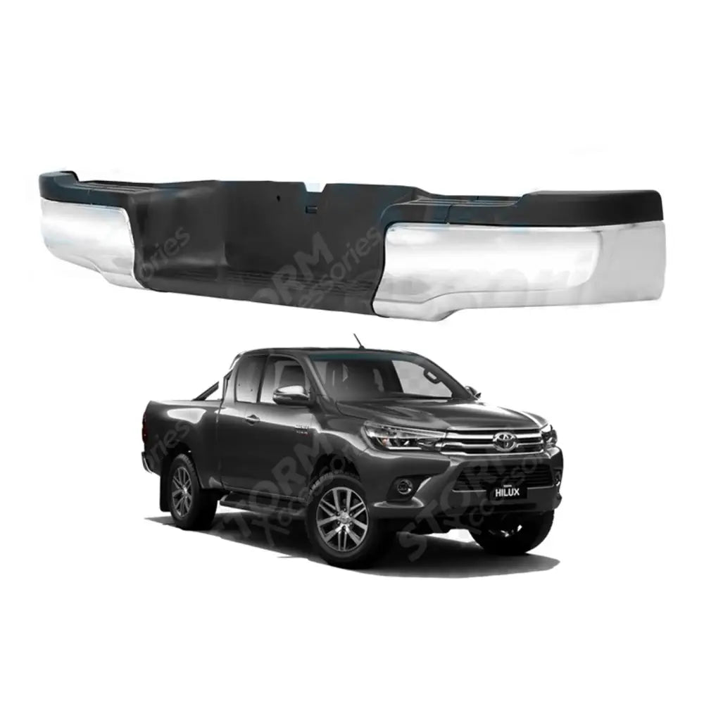 Toyota Hilux 2016 On - Replacement Rear Bumper - Stainless Steel