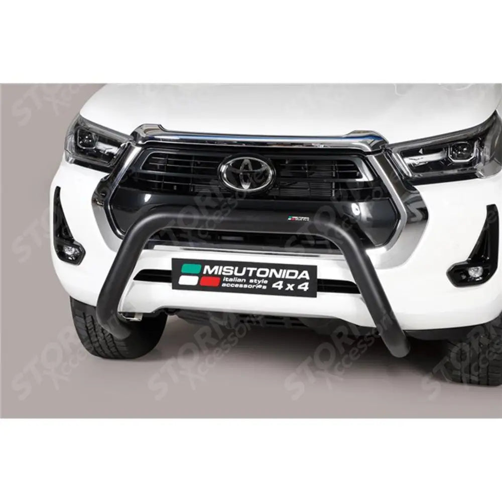 Toyota Hilux 2021 On Misutonida Ec Approved Front Bar - 76mm - Black