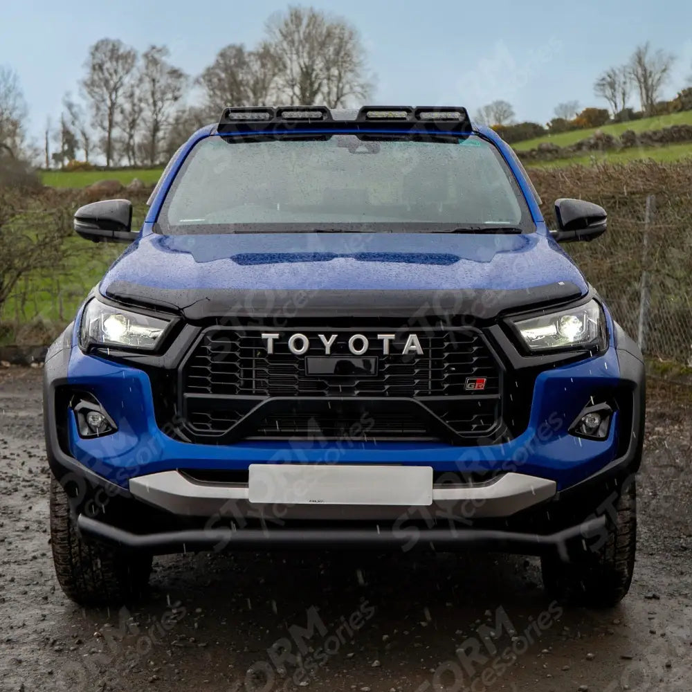 Toyota Hilux Mk8 2016-2026 Stx Powder Coated Spoiler Bar - 70mm - Black