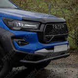 Toyota Hilux Mk8 2016-2026 Stx Powder Coated Spoiler Bar - 70mm - Black