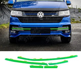 Transporter Front Bumper Lower 5pcs Grille Trim Inserts Choose Colour For Vw T6.1 2019 - 2024 Green