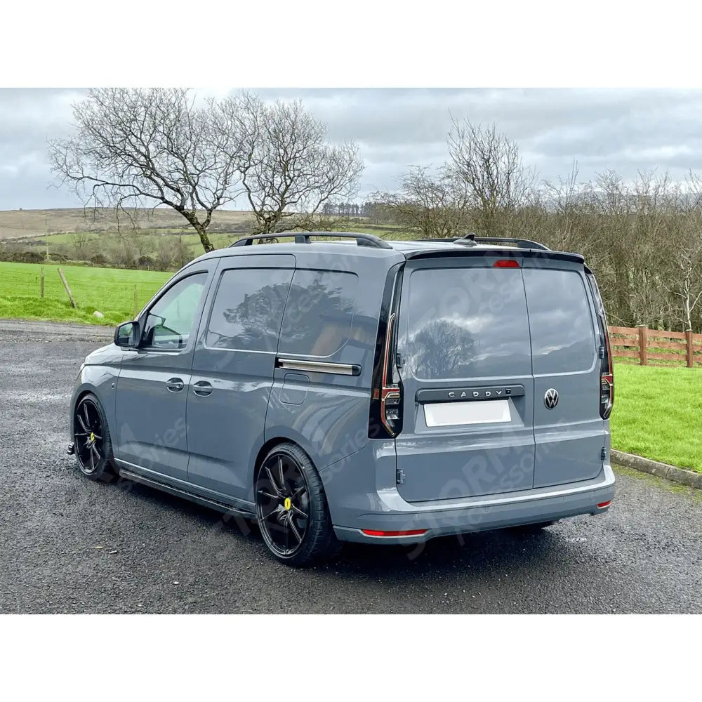 Trapeziod Side Bars in Gloss Black For VW Caddy SWB 2021 On