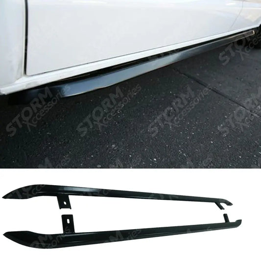 Trapezoid Side Bars In Gloss Black For Vw Transporter T5 & T6 Lwb 2003-2023