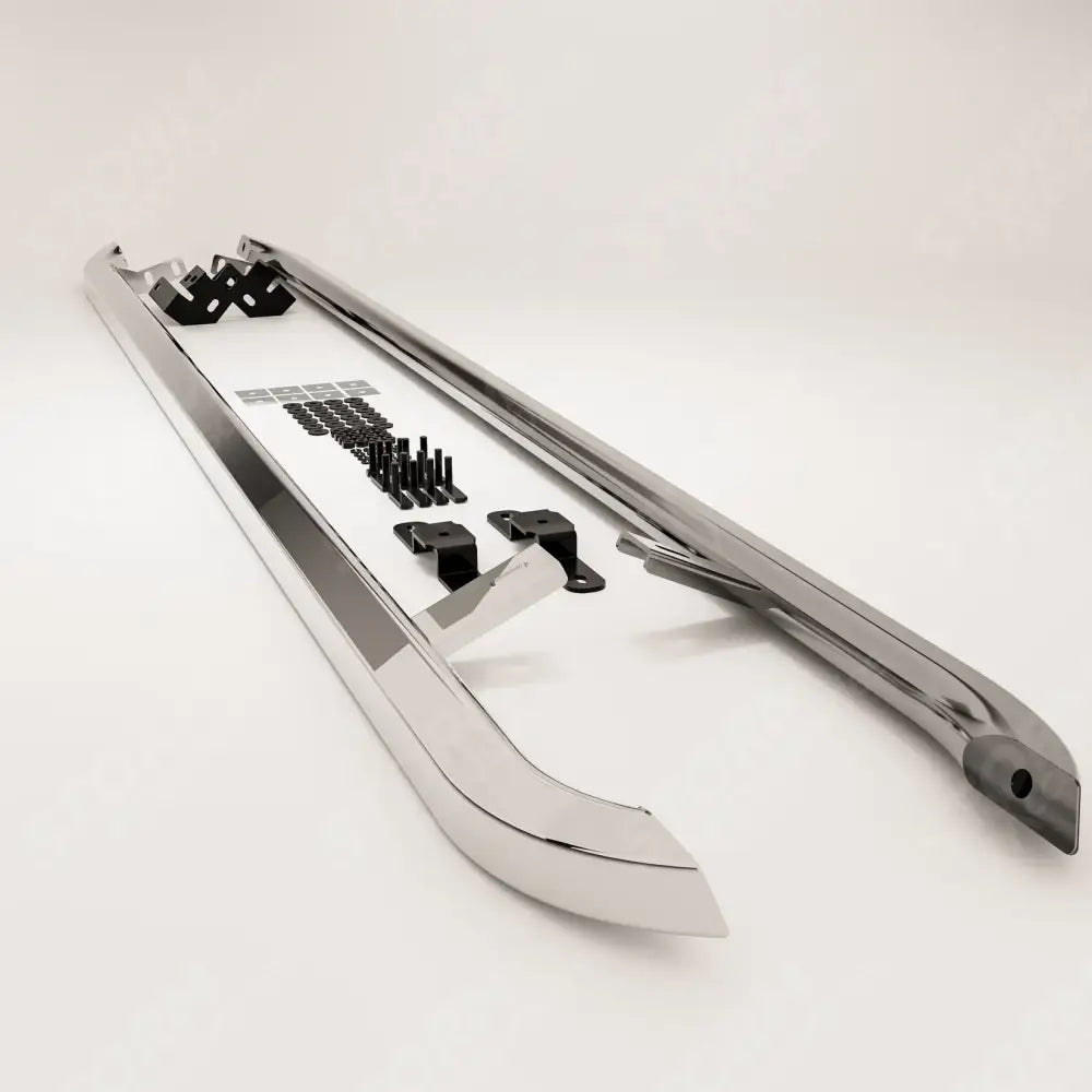 Trapezoid Side Bars In Stainless Steel For Volkswagen Transporter LWB T7 2025 On