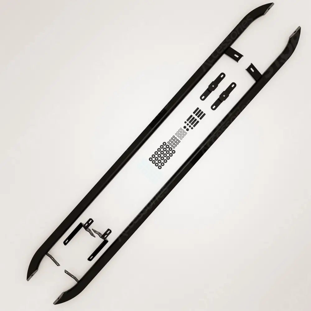 Trapezoid Side Bars SWB In Gloss Black For Ford Transit Custom MK2 2024 on