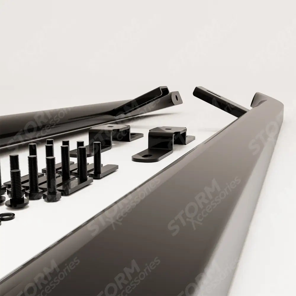 Trapezoid Side Bars SWB In Gloss Black For Ford Transit Custom MK2 2024 on