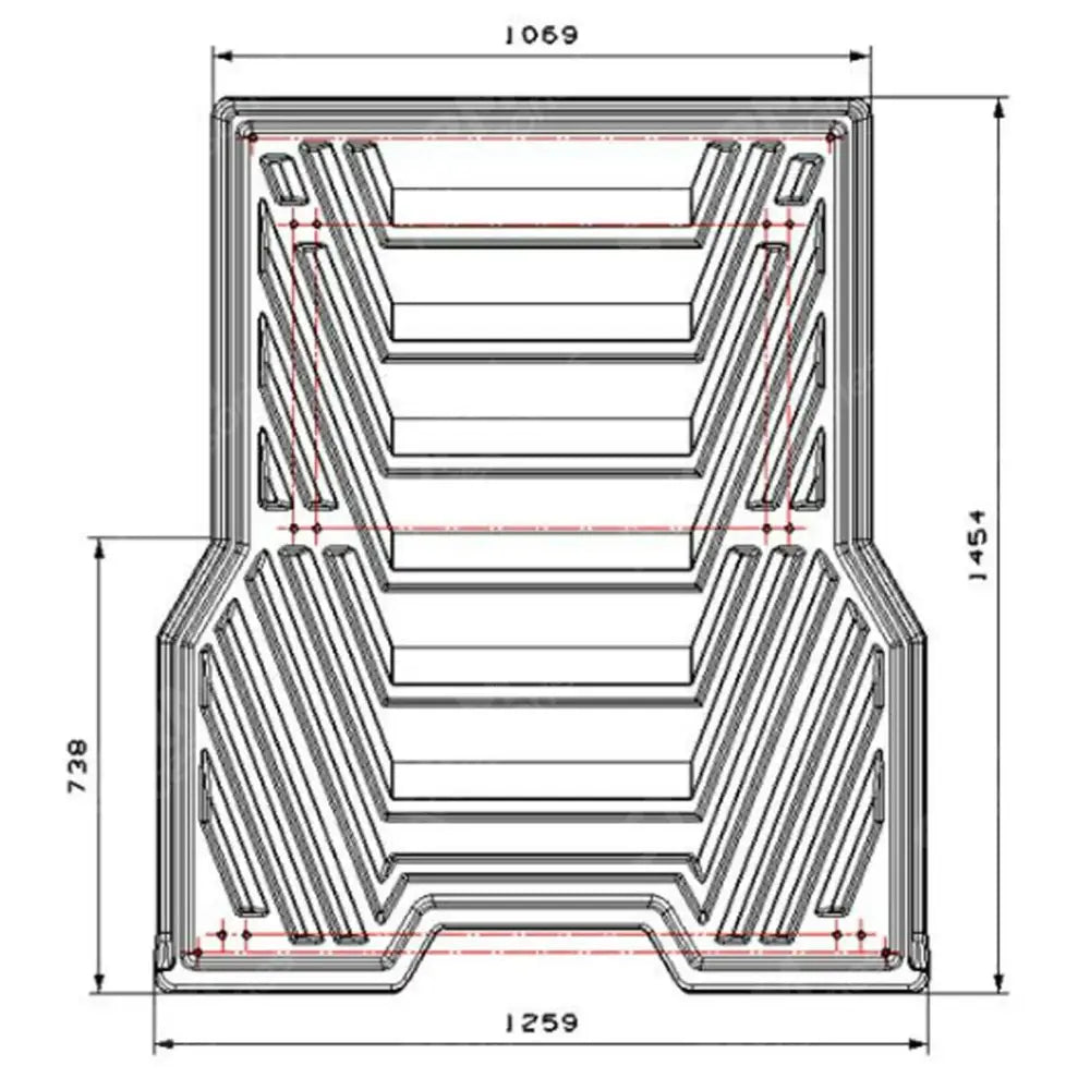 Universal Heavy Duty Plastic Load Bed Sliding Tray - Double Cab Pickup