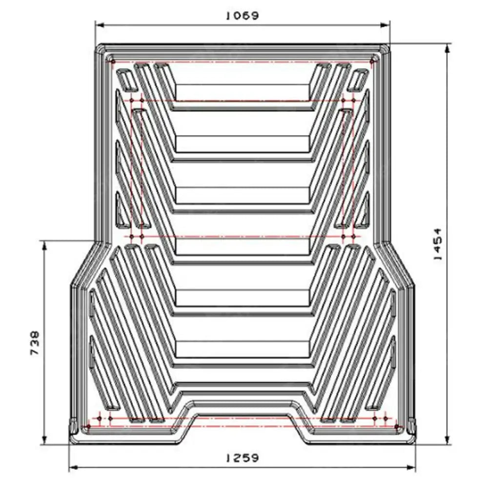 Universal Heavy Duty Plastic Load Bed Sliding Tray - Double Cab Pickup