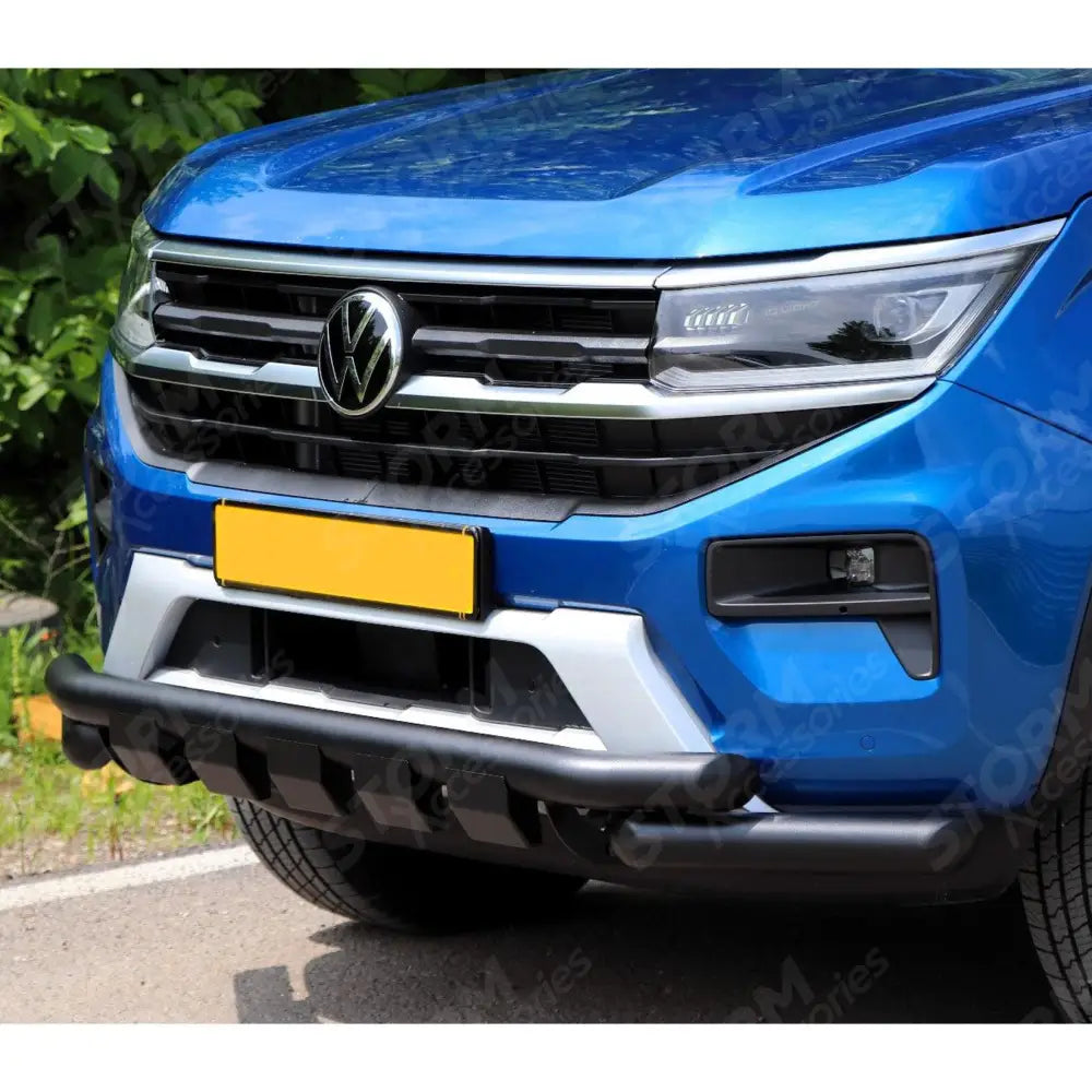 V2 Black Powder Coat Front Spoiler Bar For Vw Amarok 2023 On