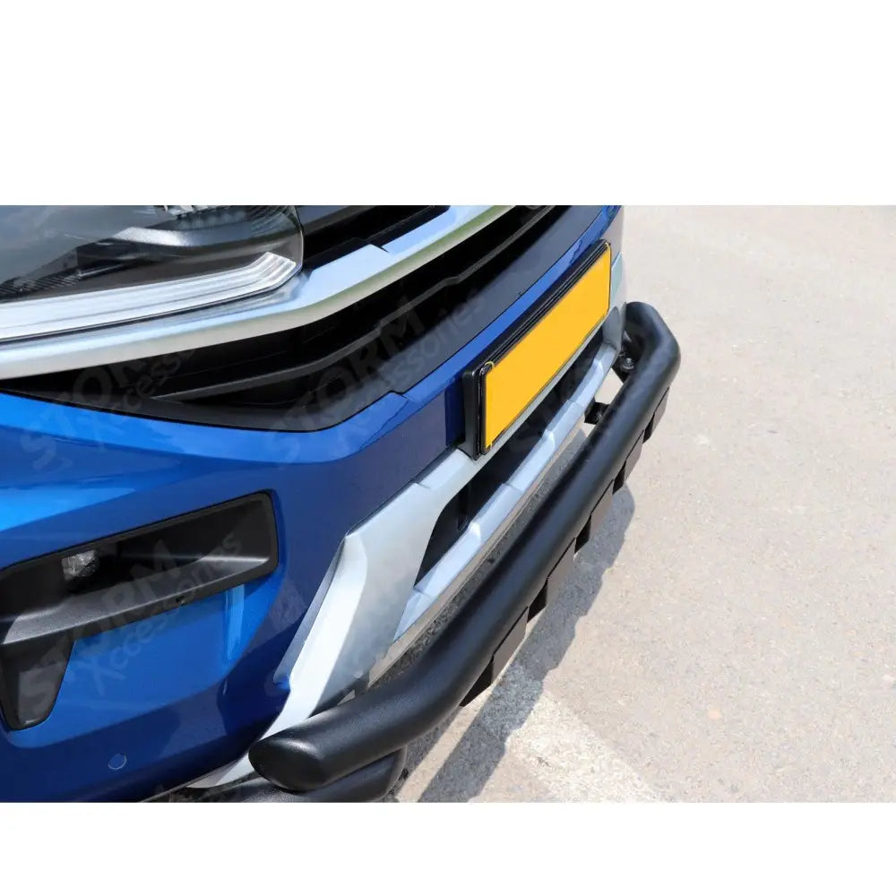V2 Black Powder Coat Front Spoiler Bar For Vw Amarok 2023 On