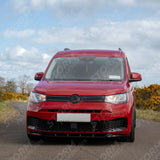 V2 Front Splitter Gloss Black For Vw Caddy 2021 On