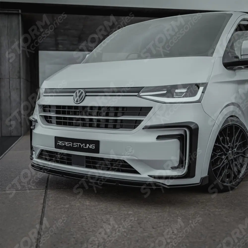 V2 Premium Aero Kit In Gloss Black For Volkswagen Transporter T7 LWB 2025 on Yes - With Additional Inner Canard Loops