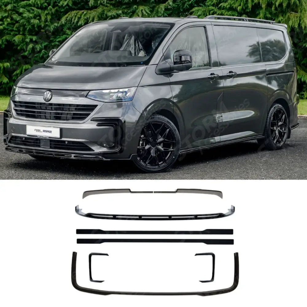 V2 Premium Aero Kit In Gloss Black For Volkswagen Transporter T7 SWB 2025 on