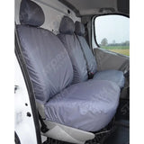 Vauxhall Vivaro 2008-2013 Driver And Double Passenger Seat Covers In Grey