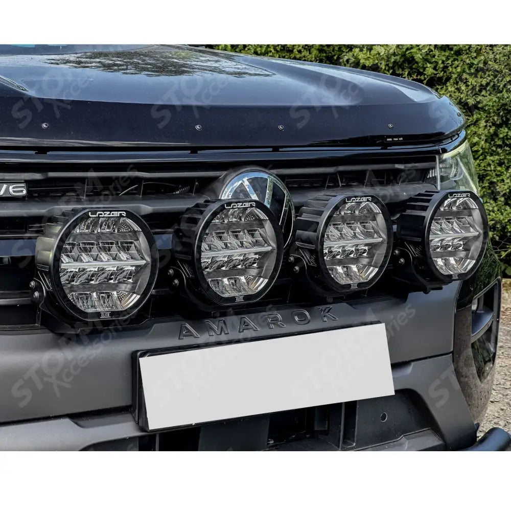 Volkswagen Amarok 2023+ Front Spotlight Mount Bracket Bar Black Choose Lazer Lamps