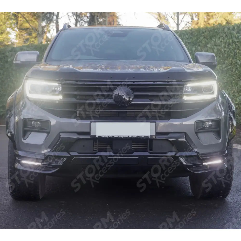 Volkswagen Amarok 2023+ Wide Trak Front Valance Splitter In Gloss Black