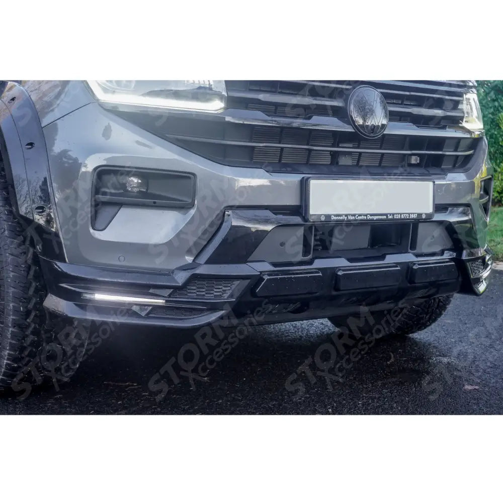 Volkswagen Amarok 2023+ Wide Trak Front Valance Splitter In Gloss Black