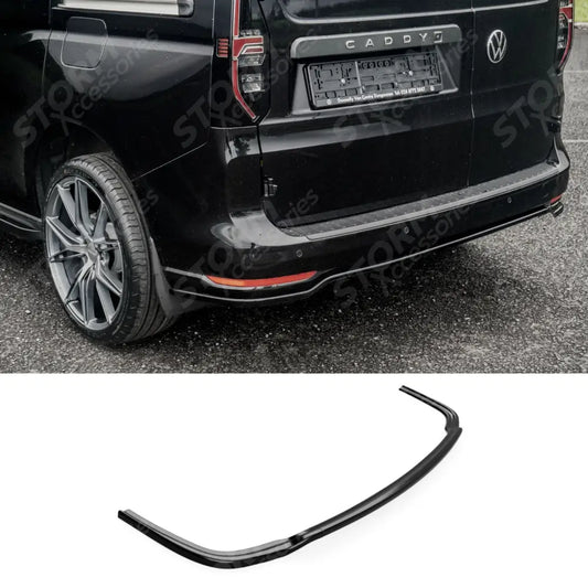 Volkswagen Caddy Mk5 2021+Rear Bumper Splitter In Gloss Black