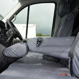 Volkswagen Crafter 2017 On Driver And Front Double Passenger Seat Covers Folding - Grey