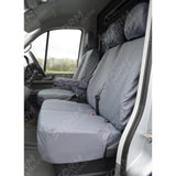 Volkswagen Crafter 2017 On Driver And Front Double Passenger Seat Covers Non Folding - Grey