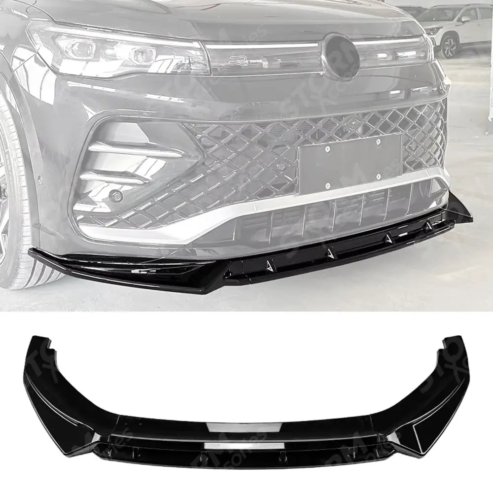 Volkswagen Tiguan MK3 2024+ R Line Front Splitter In Gloss Black
